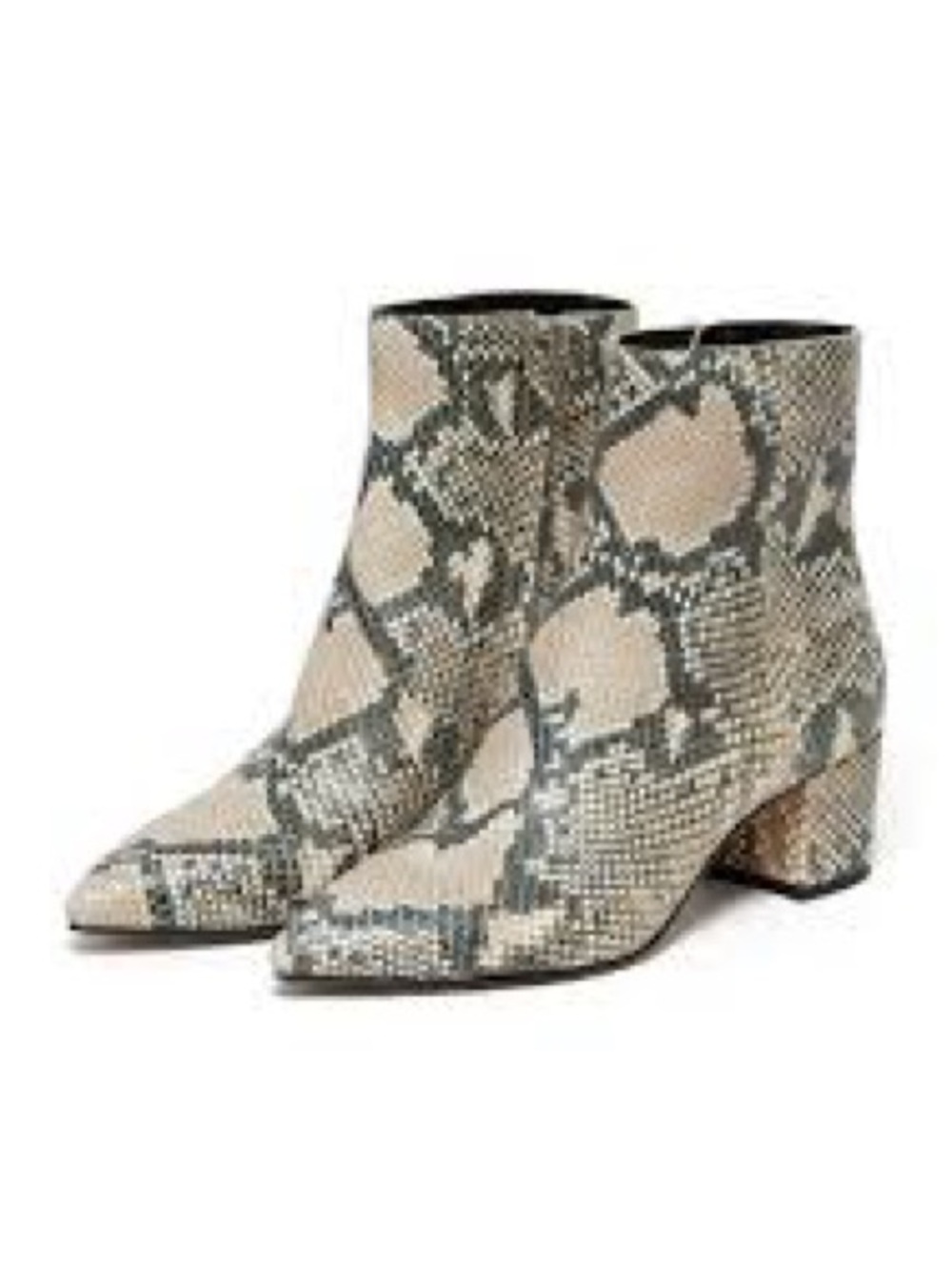 Dolce Vita Bel Snake-Print Ankle Boots in Beige and Gray -NWT